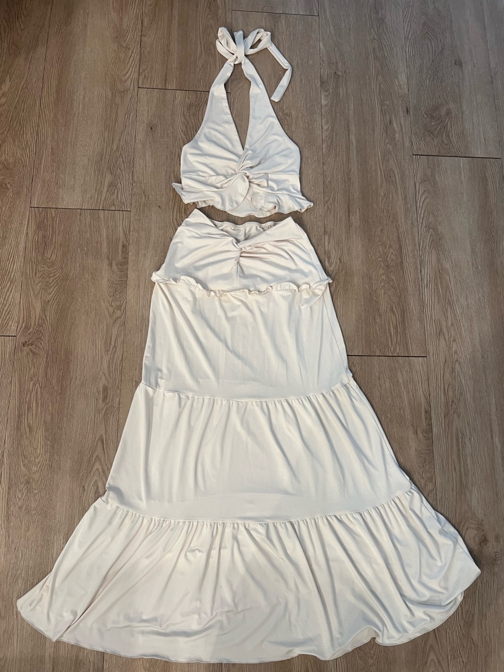 Maxi skirt and halter top set